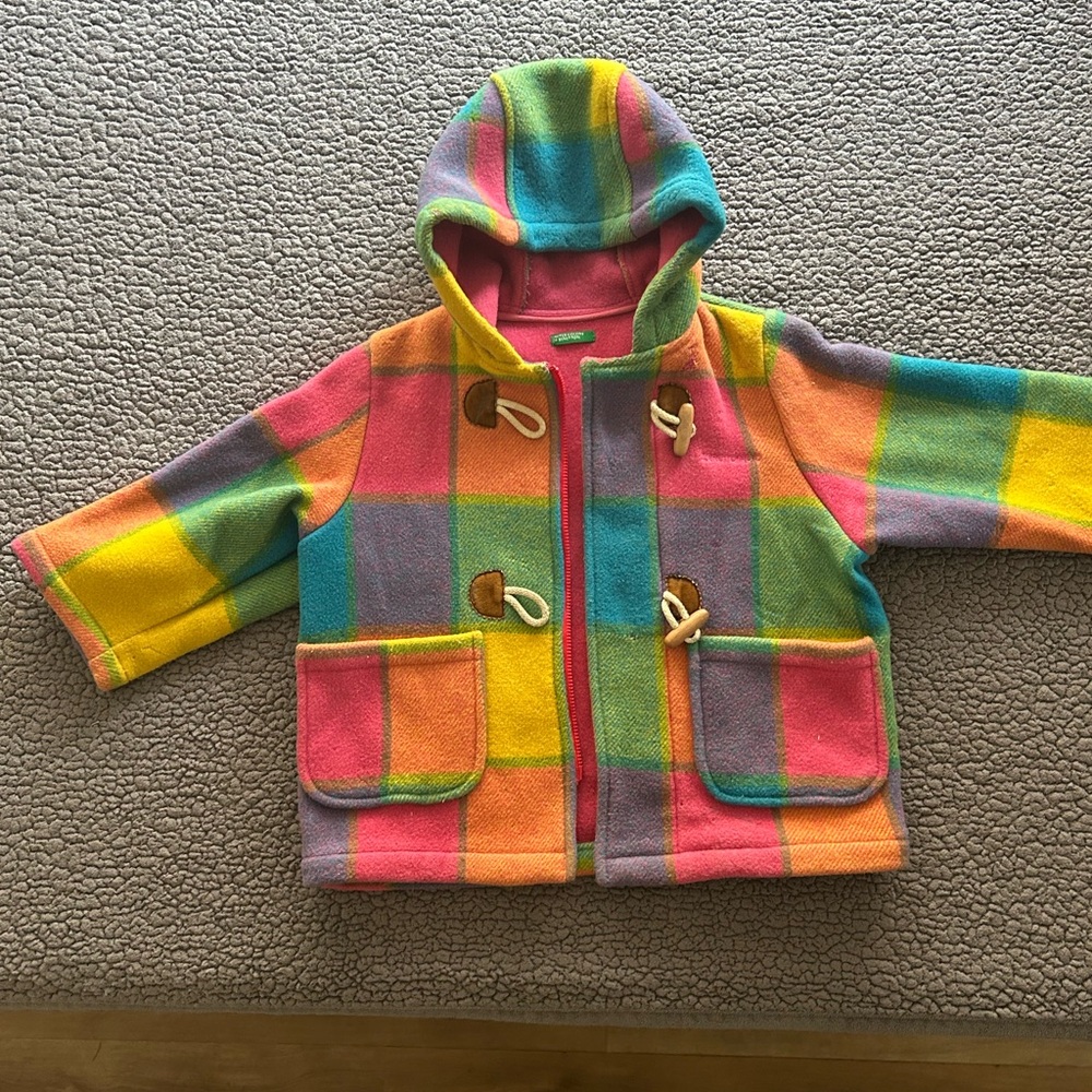 United Colors Of Benetton Pink Plaid Jacket